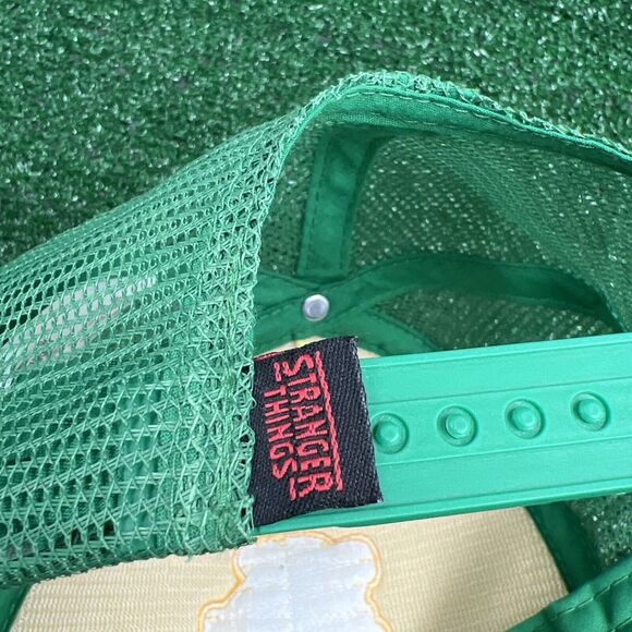 Camp '85 Know Where Stranger Things Funko Trucker Hat Yellow Green Adjustable - Picture 5 of 7